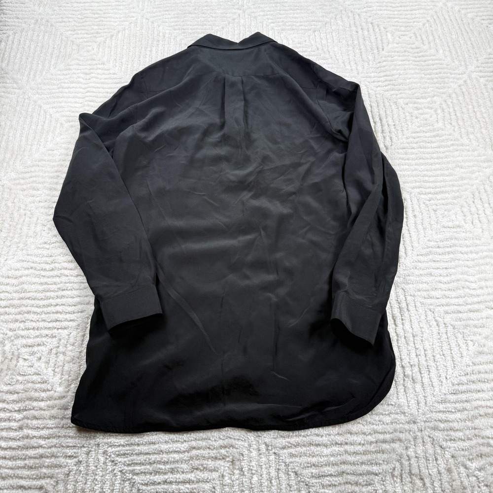 Banana Republic Silk Tunic Blouse Womens XS Black Office Career Work Top Capsule - Picture 2 of 13